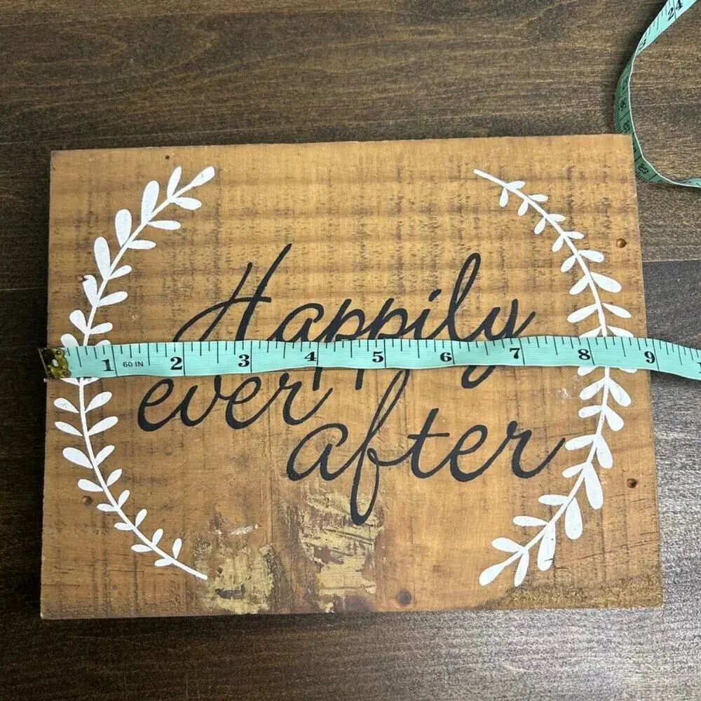 Rustic Wedding Decor Wooden Sign Plaque Happily Ever After Shabby Chic 9